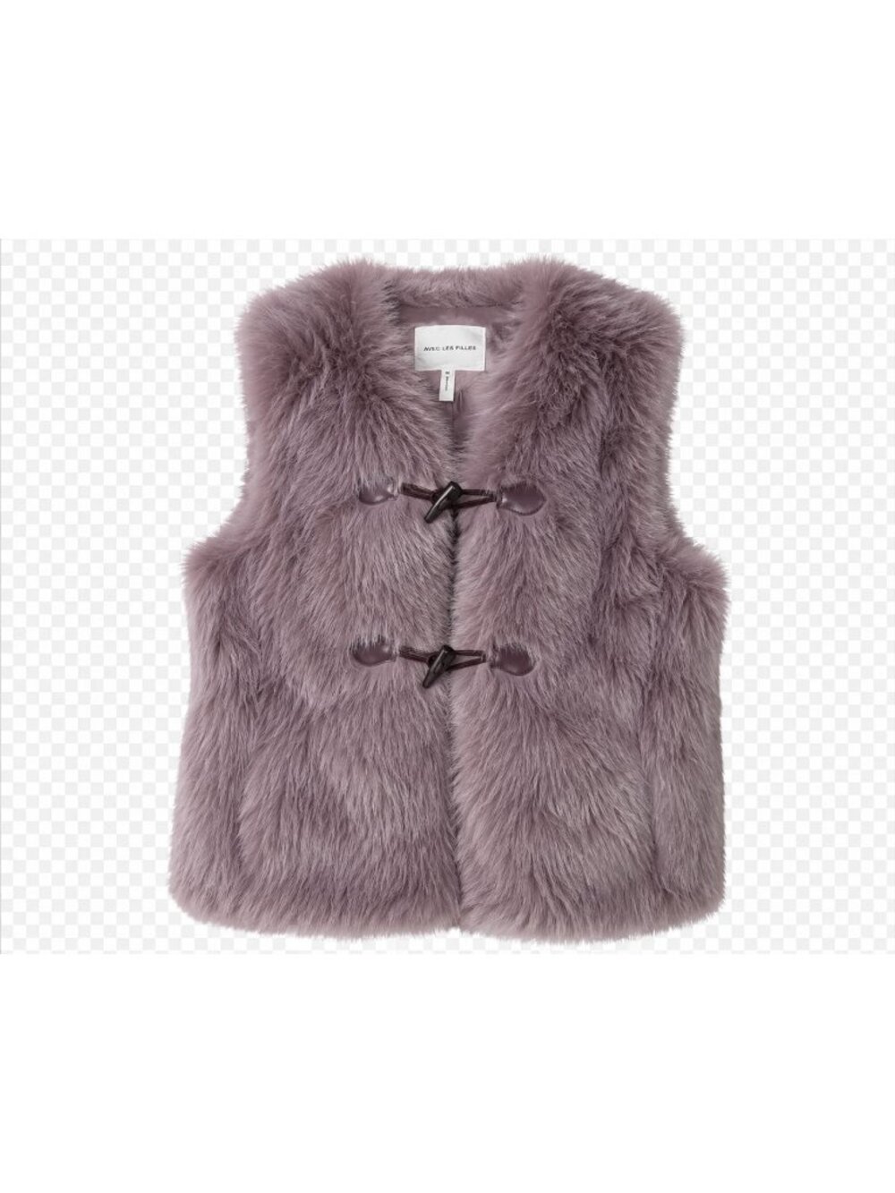 Avec Les Filles Faux Fur Teddy Vest Portobello Mauve Oversized Medium